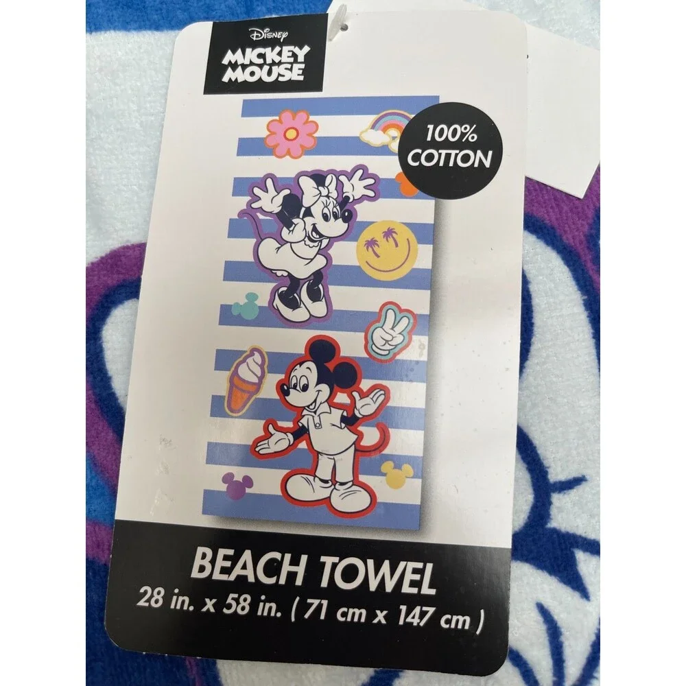 2 Pack Disney Mickey Mouse Kids 100% Cotton Beach Towel 58''x28''